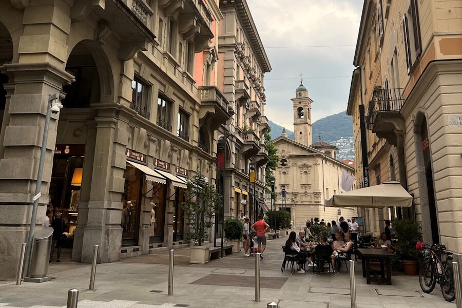 a street with buildings on both sides