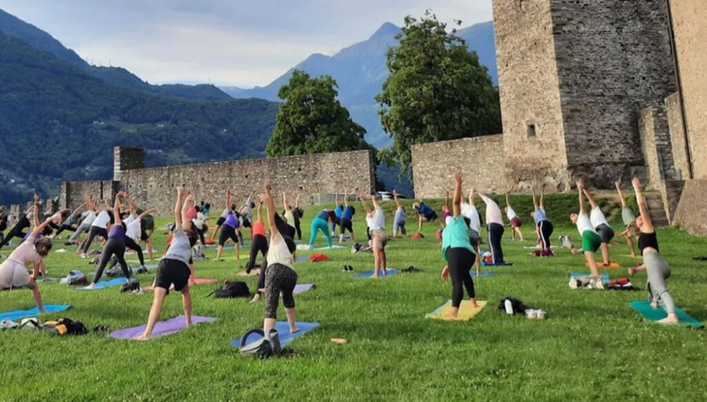 Yoga al Castel Grande di Bellinzona