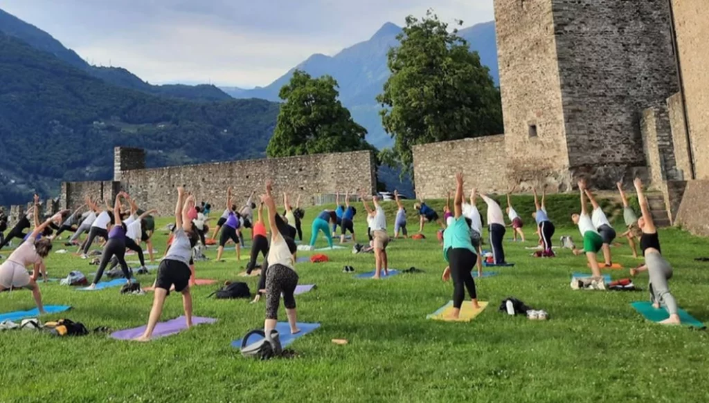 Yoga al Castel Grande di Bellinzona