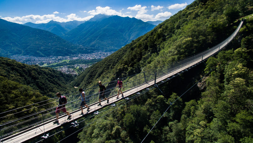 Monte Carasso: Ponte tibetano Carasc