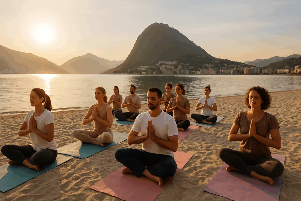 Yoga al Lido di Lugano