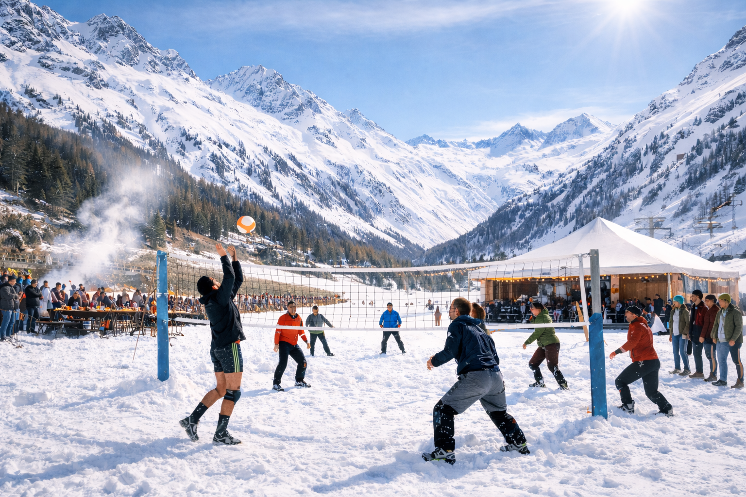 Immagine esempio dello Snow Volley con IA