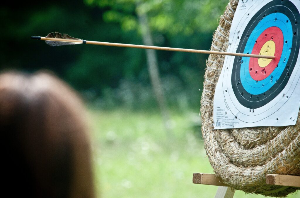 Tiro con l'arco con bersaglio