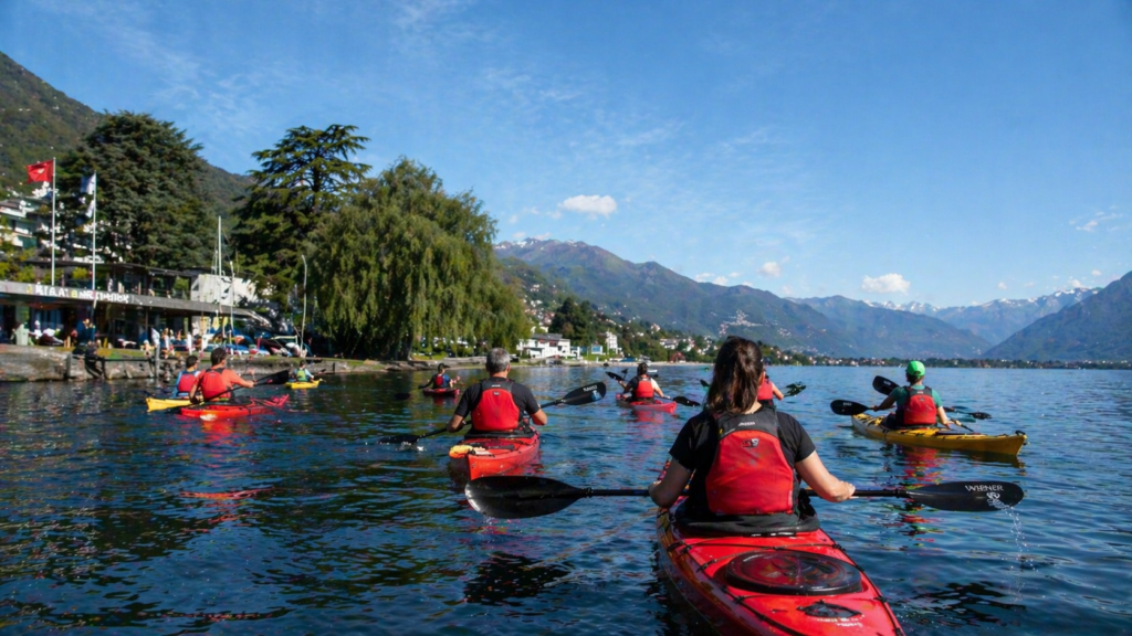 Corso kayak base a Minusio – impara a pagaiare sul Lago