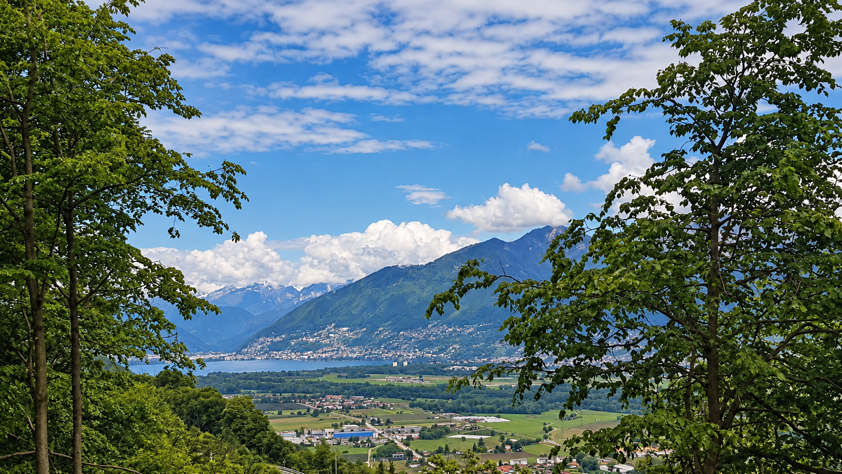 Monte Ceneri - Panorama alpino tra boschi e lago